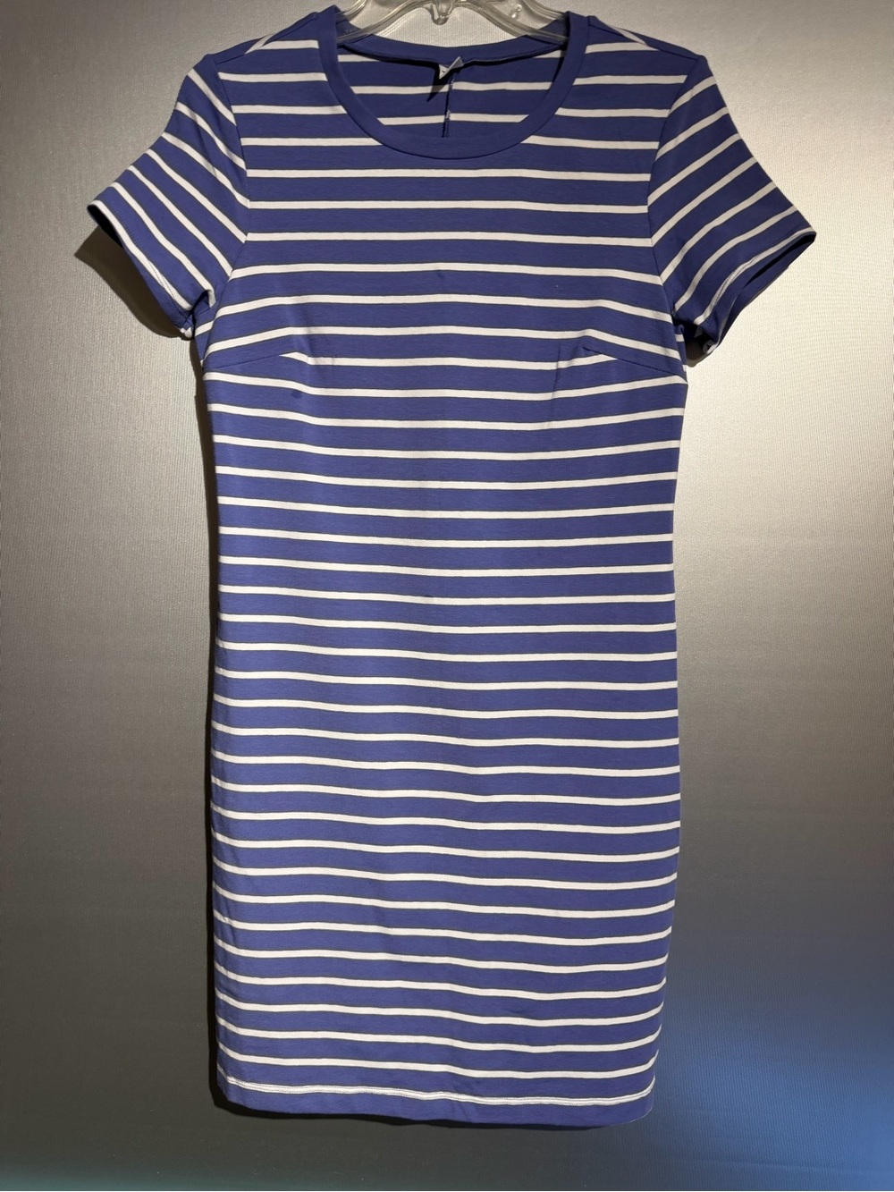Old Navy Blue and White Striped Midi T-Shirt Dress
